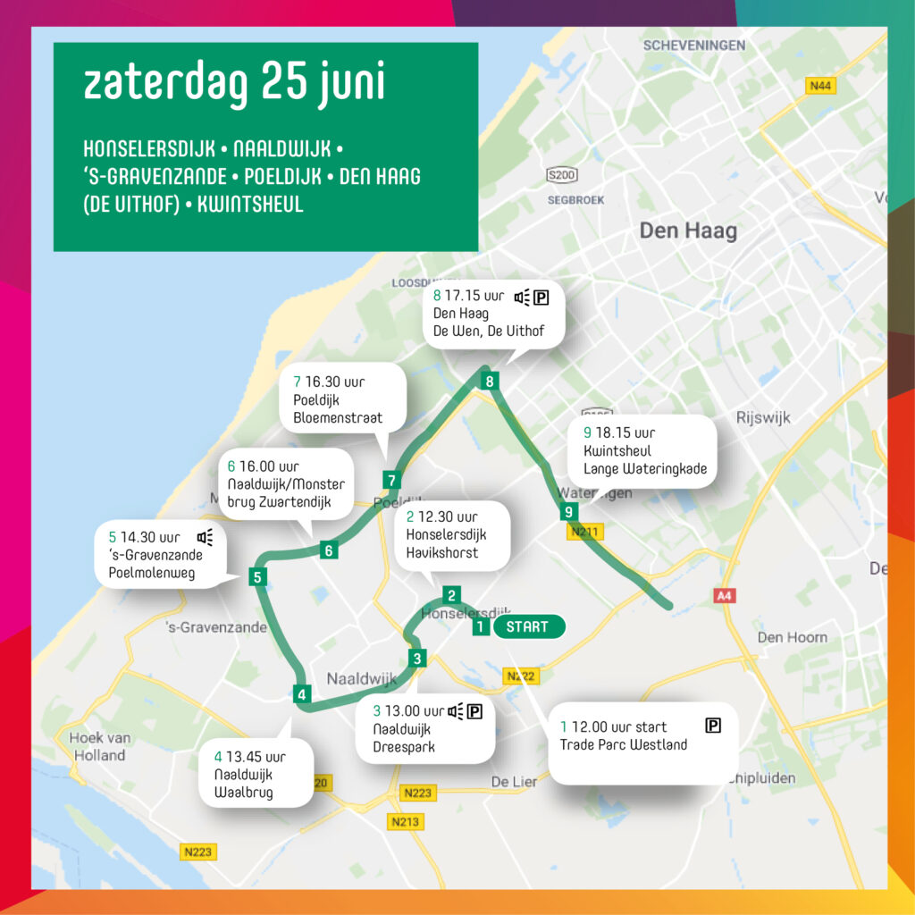Route Varend Corso op 25 juni 2025